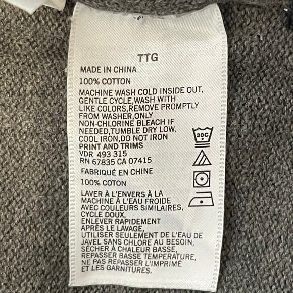 Nautica Embroidered Logo XXL Gray Quarter Zip Cotton Pullover Sweater - Picture 7 of 7